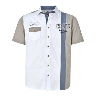 Afbeelding van Jan Vanderstorm casual overhemd beige