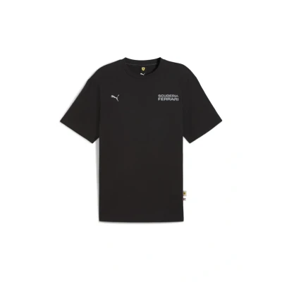 Afbeelding van Puma Scuderia Ferrari Lifestyle Tshirt print, Heren, Maat: Small, Black