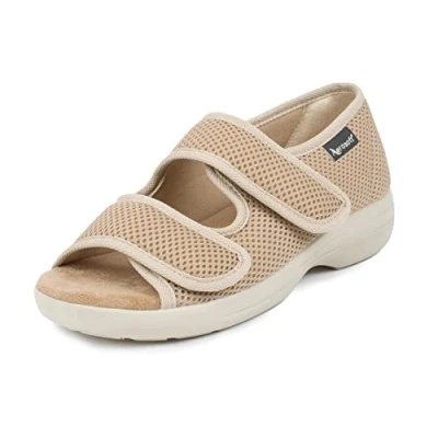 Afbeelding van Aerosoft Rehab sandalen Stretch 06, drukvrij, individueel aanpasbaar, voor dames en heren (beige, EU 38)