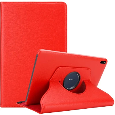 Afbeelding van Cadorabo Tablet Hoesje geschikt voor Huawei MatePad PRO (10.8 inch) in KLAPROOS ROOD Beschermhoes ZONDER auto Wake Up, met stand functie en elastische band sluiting Book Case Cover Etui