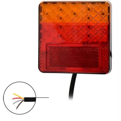 Afbeelding van Pro Plus Achterlicht Aanhangwagen Caravan 12 Volt &amp; 24 4 Functies 100 x mm LED
