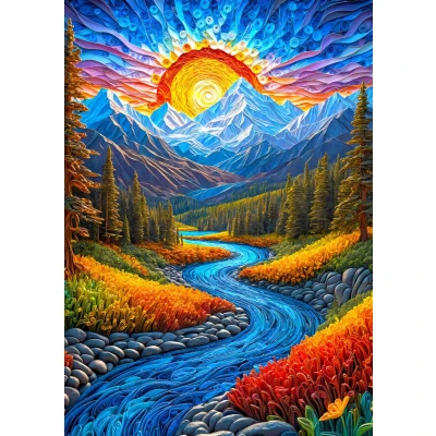 Afbeelding van Enjoy Puzzle Sunrise Landscape (1000).