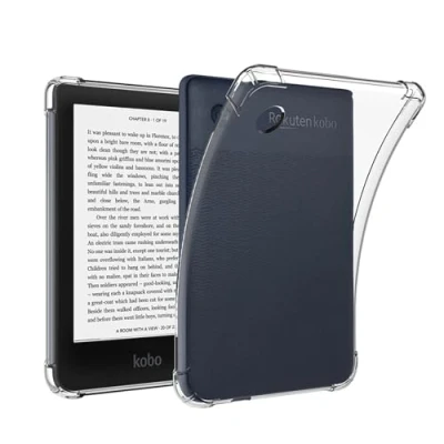 Afbeelding van GIOPUEY Hoes voor Kobo Clara 2E, zachte TPU rugschaal, dunne afdekking, airbag bescherming, case compatibel met 2E Transparents
