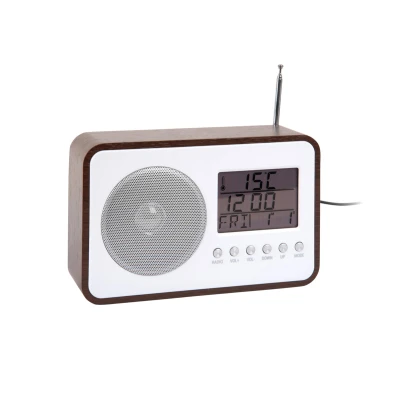 Afbeelding van Karlsson Wekkerradio FM Radio Donker Bruin Hout 19,2x6,6x12,5cm Nice thingZ