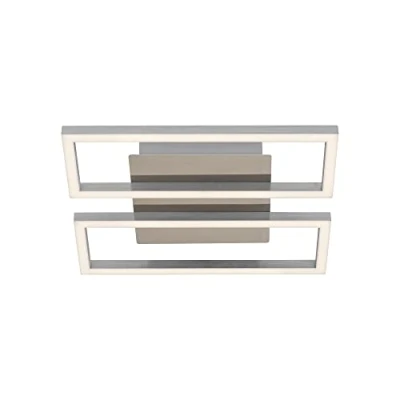 Afbeelding van Briloner Leuchten LED plafondlamp, plafondlamp dimbaar, incl. geheugenfunctie, 14,5 watt, 1.400 lumen, 3.000 Kelvin, mat nikke