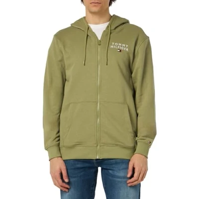 Afbeelding van Tommy Hilfiger Heren Fz Hoodie Hwk FADED Olive L, OLIVE, L
