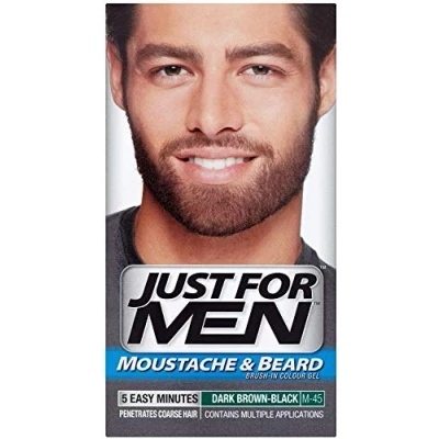 Afbeelding van Just For Men Snor en baard donker bruin m45 (24 gr)