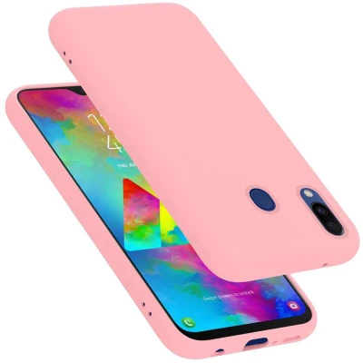 Afbeelding van Cadorabo Hoesje geschikt voor Samsung Galaxy M20 in LIQUID ROZE Beschermhoes gemaakt van flexibel TPU silicone Case Cover