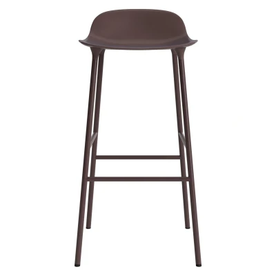 Afbeelding van Normann Copenhagen Form Barstool Barkruk 75 Cm Met Stalen Onderstel Bruin
