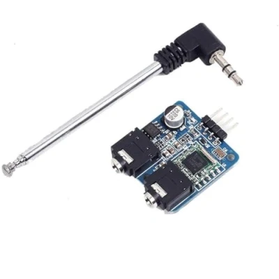 Afbeelding van ICQUANZX TEA5767 stereo FM radiomodule met telescopische antenne 76 108 MHz voor Arduino