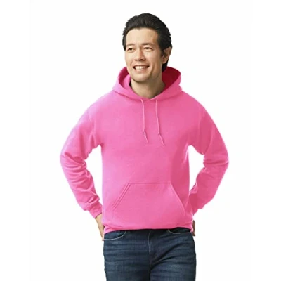 Afbeelding van Gildan Sweatshirt met capuchon voor heren, Veiligheid Roze, XL