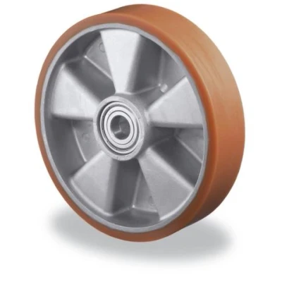 Afbeelding van BS Rollen Reserve wiel d. 160 mm draagvermogen 600 kg gegoten polyurethaan as 20 naaflengte 60 1 stuk B90.160