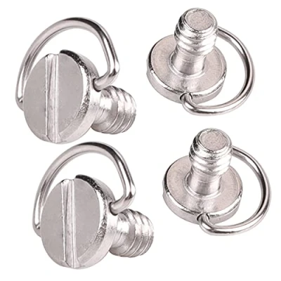 Afbeelding van Cameraschroef 1/4 Inch Cameramontageschroef Standaard 1/4&quot; 20 Mannelijke Schroefdraad Statiefschroef D Ring Roestvrijstalen Camerabevestigingsschroeven Voor Camerastatief Monopod Snelkoppelingsplaat Enz Cameraaccessoire