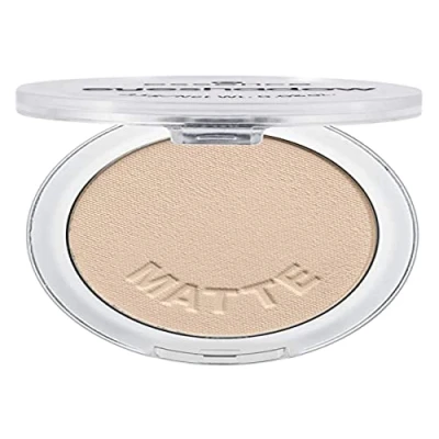 Afbeelding van essence eyeshadow, oogschaduw, nr. 20 crème, wit, direct resultaat, kleurintensief, intensief, mat, veganistisch, nanodeeltjes vrij, 2,5 g