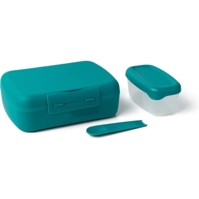 Afbeelding van Amuse Brunch &amp; Salad Brooddoos Lunchbox Brunchbox met Extra Snackdoosje en Spork Magnetronbestendig Groen