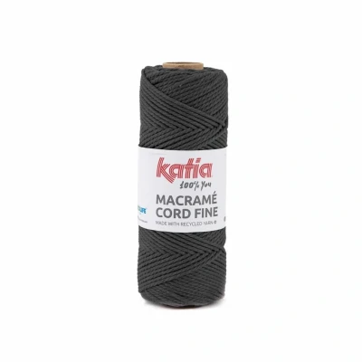 Afbeelding van Katia Macramé Cord Fine antraciet 202