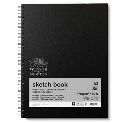 Afbeelding van Winsor &amp; Newton 6673004 Schetsboek met spiraalbinding 50 vel schetspapier, 170g/m² microgeperforeerde vellen in A3 formaat
