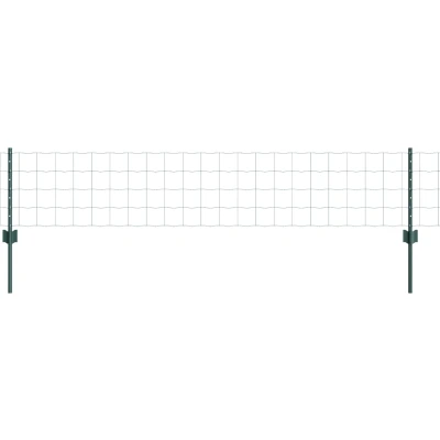 Afbeelding van vidaXL Euro omheining rol Set van 3 Groen PVC gecoat staal 50 x 0.4 m