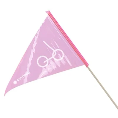 Afbeelding van sun baby Fietsvlag voor kinderen, Fiets vlag kind veiligheid eenvoudige montage, van 75 tot 150 cm, stevige constructie, weerbestendig Roze