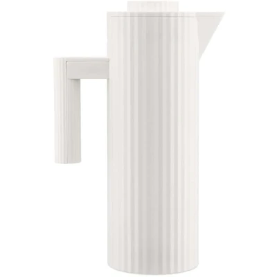 Afbeelding van Alessi Thermoskan Plissé MDL12 W Wit 1 Liter door Michele De Lucchi