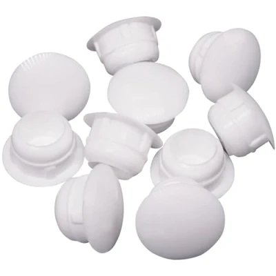 Afbeelding van SKIR&#039;CO (40 stuks) Witte Plastic Gatenpluggen 10 mm, Boorgat Cover Caps, Meubelgat Plug, Schroefgat Plugs