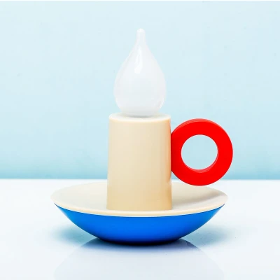 Afbeelding van Oplaadbaar Kandelaar Lampje Wit Met Blauw van Bitten