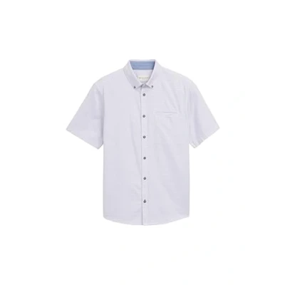 Afbeelding van TOM Tailor Structured Shirt Overhemd, Heren, Maat: 3XL, White/multi coloured