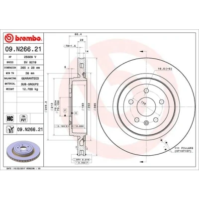 Afbeelding van Brembo Remschijven 09.N266.21