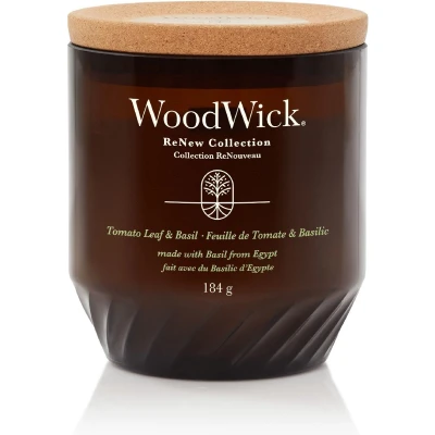 Afbeelding van WoodWick Geurkaars Medium ReNew Tomato Leaf &amp; Basil 9.5 cm / ø 8