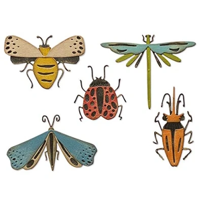 Afbeelding van Sizzix Thinlits Snijmal Set Funky Insects 5 stuks