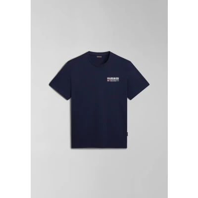 Afbeelding van Napapijri Tshirt basic, Heren, Maat: Small, Blu marine