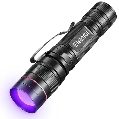 Afbeelding van Eletorot UV Zaklamp LED Blacklight met Zwart licht Ultraviolette 395nm Verlichting, 3 Standen Licht, Vind Urinevlekken op Kleding Vloer Tapijt Tapijten en Verifieer Valuta