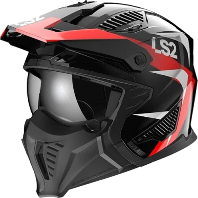 Afbeelding van LS2 Helm Drifter Triality OF606 rood maat S