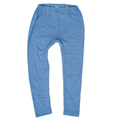 Afbeelding van Cosilana, Kinderlegging/lange onderbroek, 45% KBA katoen, 35% kbT wol, 20% zijde, blauw gemeleerd, 128