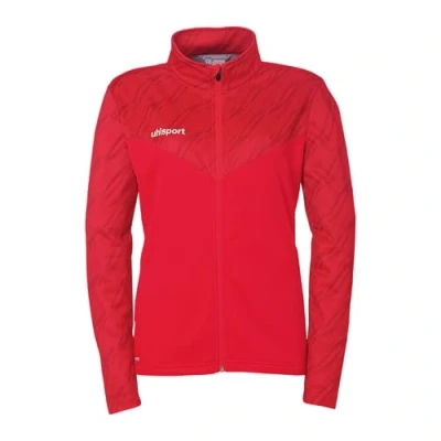 Afbeelding van uhlsport Voetbal Progressive 28 Poly damesjack trainingsjack sportjack sweatshirt zonder capuchon met opstaande kraag en zakken ritssluiting getailleerde snit