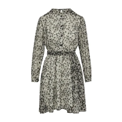 Afbeelding van QS ALL OVER Print Jurk, Dames, Maat: 34, Helles beige