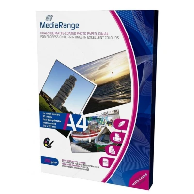 Afbeelding van MediaRange dubbelzijdig mat A4 (210x297mm) inkjet fotopapier 50 vellen 250 gr/m²