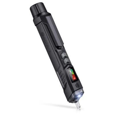 Afbeelding van Neoteck Contactloze spanningsdetector, 12 1000 V/AC 50 500 Hz, NCV, detectie van firewire nullijn, instelbare gevoeligheid, met lcd display, BIP geluidsalarm, zaklamp, zwart