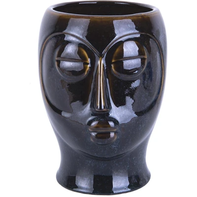 Afbeelding van Pt Bloempot Mask Donker Bruin 16x22,2cm
