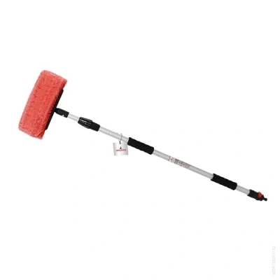 Afbeelding van NIGRIN Telescopische wasborstel, autowasborstel voor caravan, auto, vrachtwagen, bus, bestelwagen, camper, telescoopsteel van 105 180 cm, uittrekbaar, autowasborstel, reinigingsborstel