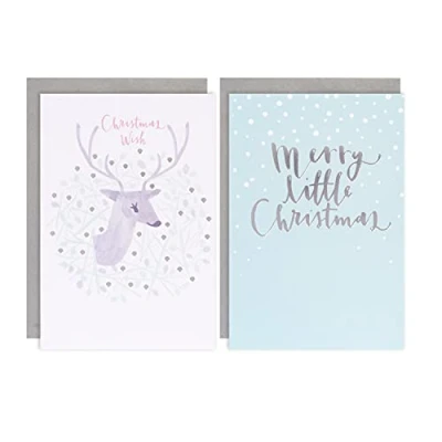 Afbeelding van Hallmark Charity kerstkaarten, 2 stijlvolle ontwerpen, 12 stuks, divers, 25559883