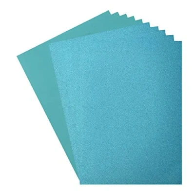 Afbeelding van Florence Cardstock en Glitterpapier A4 Groen Turquoise/Frosting 2 x 5 vellen 216g / 250g