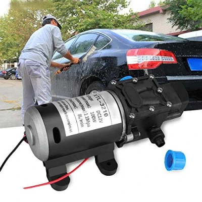 Afbeelding van Hogedruk waterpomp, 12 V DC 100 W, 8 l/min, 160 psi zelfaanzuigende membraan waterpomp voor camper, auto of boot, reiniging en irrigatie van de tuin