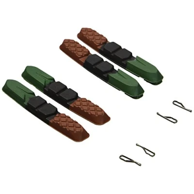 Afbeelding van XLC BS X09 Vervangend Remblokken Reserveonderdeel Set van 4 Stuks 72mm Groen/Zwart/Rood