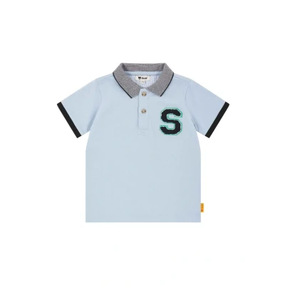 Afbeelding van Steiff Kurzarm TEAM Poloshirt voor kinderen, Maat: 110, Chambray blue
