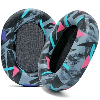 Afbeelding van WC Wicked Kussens extra dikke oorkussens voor Sony WH 1000XM5 Zachte PU lederen kussens, luxe geluidsisolerende traagschuim, dikte 90&#039;s Black