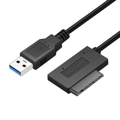 Afbeelding van CY Cavo adattatore USB 3.0 a Micro SATA 7 + 9 16 pin 1.8 &quot;driver del disco rigido angolato 90 gradi SSD 10 cm