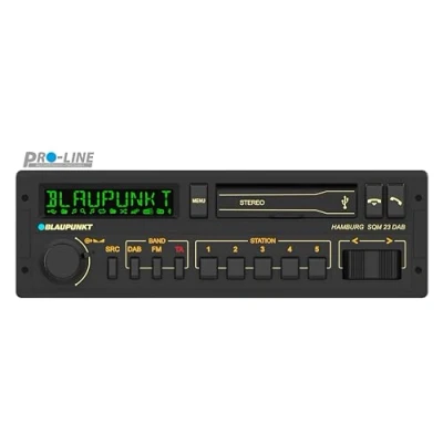 Afbeelding van Blaupunkt Hamburg SQM 23 DAB Autoradio enkel DIN DAB+ tuner, Retrodesign, Aansluiting voor stuurbediening, Bluetooth handsfree