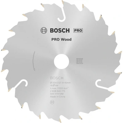 Afbeelding van Bosch Accessories Standard for Wood Speed 2608640775 Hardmetaal cirkelzaagblad 130 x 16 2.2 mm Aantal tanden: 18 1 stuk(s)