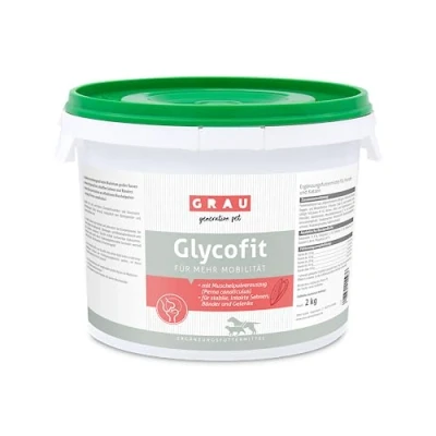 Afbeelding van GRAU het origineel Glycofit, voor een stabiel bewegingsapparaat en meer mobiliteit, 1 verpakking (1 x 2 kg), aanvullend diervoeder honden